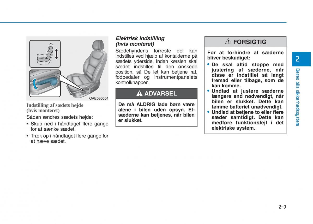 Hyundai Ioniq Electric Bilens instruktionsbog / page 83