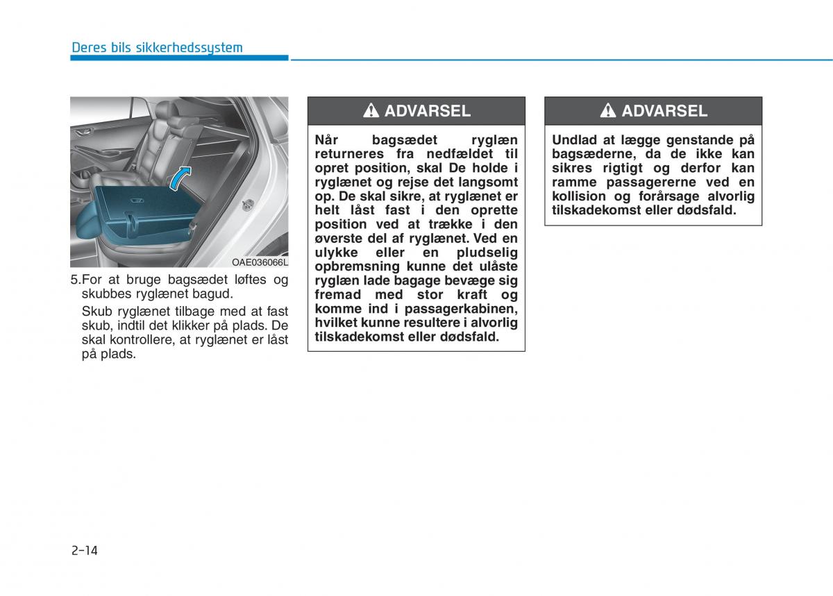 Hyundai Ioniq Electric Bilens instruktionsbog / page 88