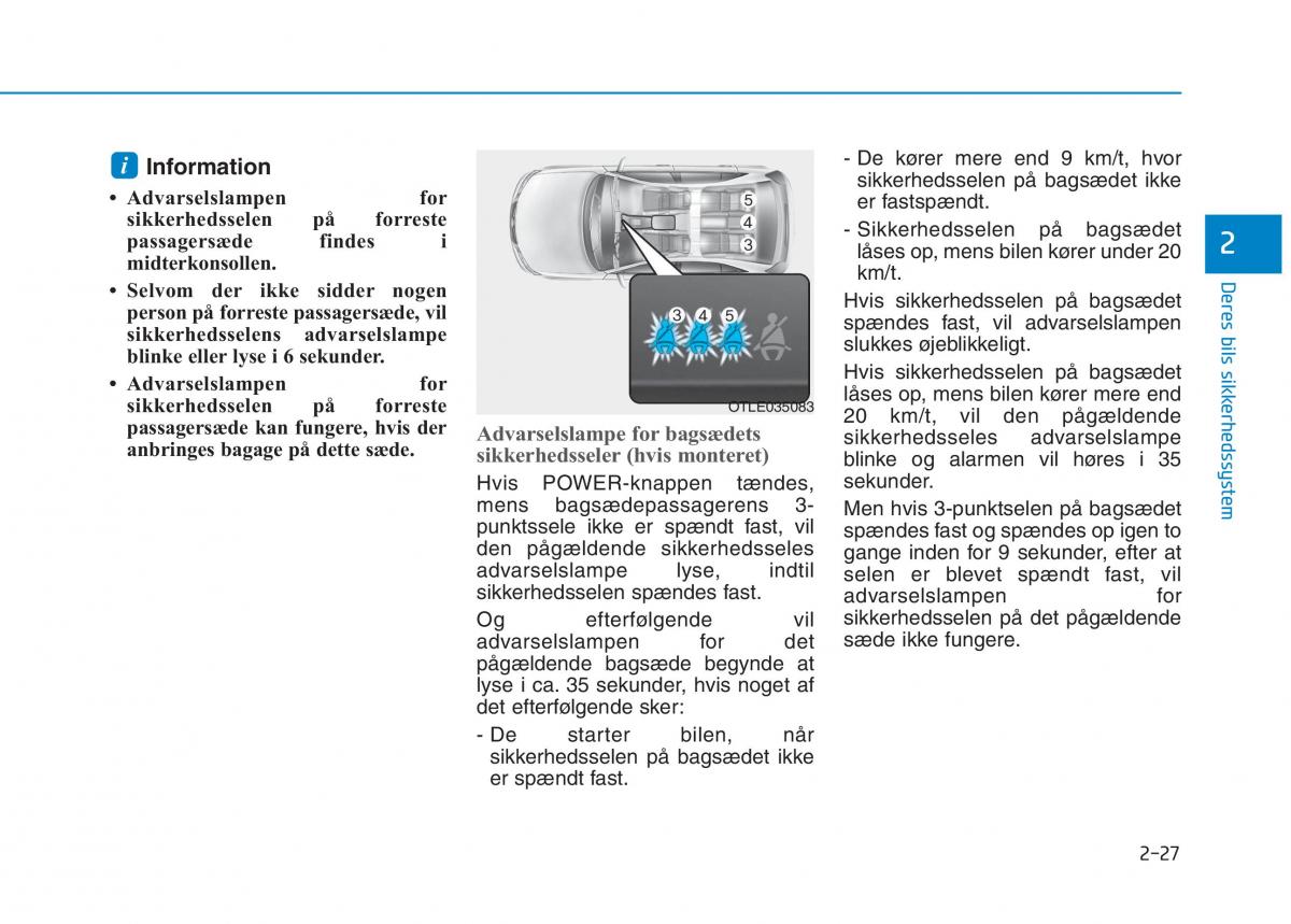 Hyundai Ioniq Electric Bilens instruktionsbog / page 101