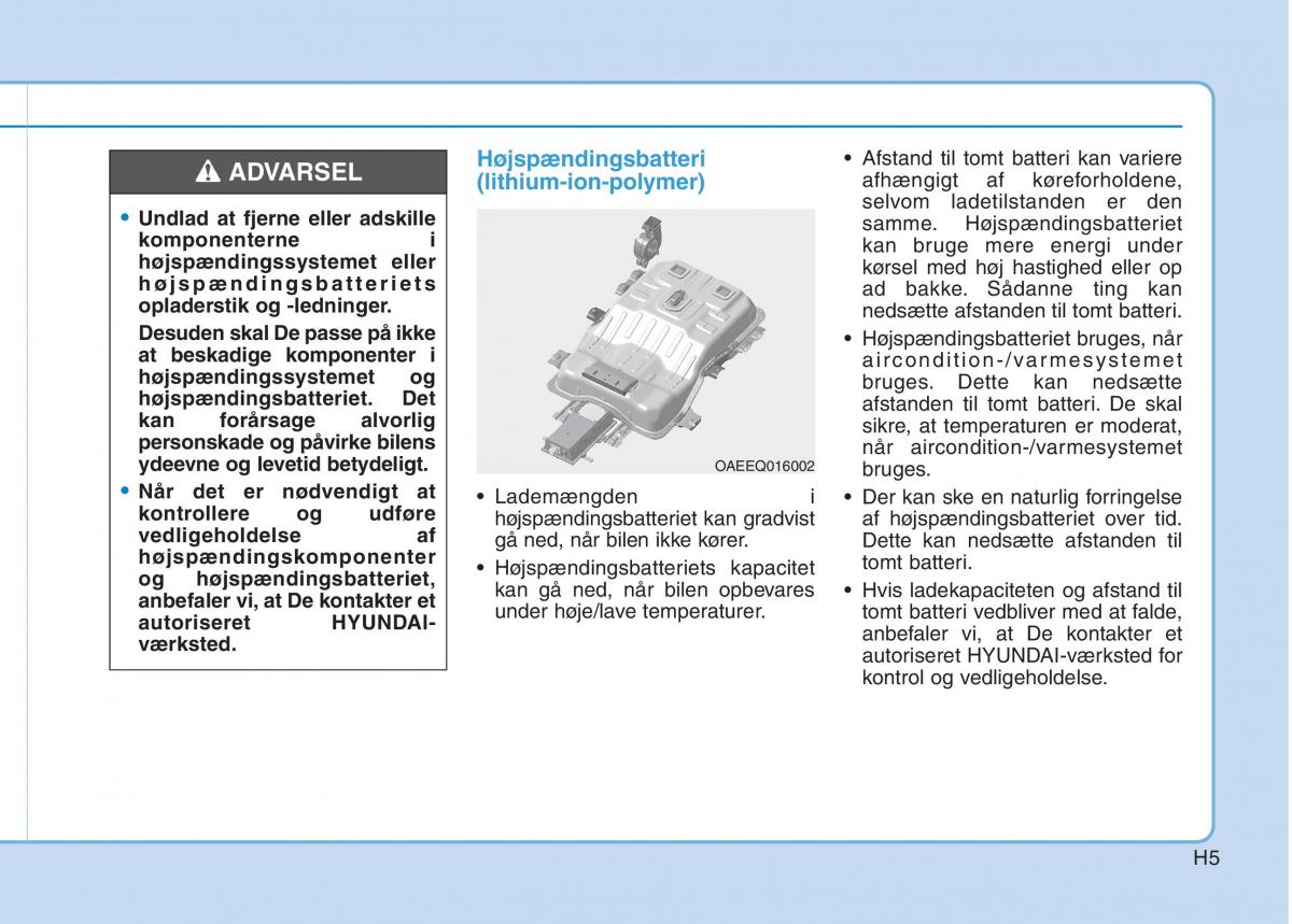 Hyundai Ioniq Electric Bilens instruktionsbog / page 12