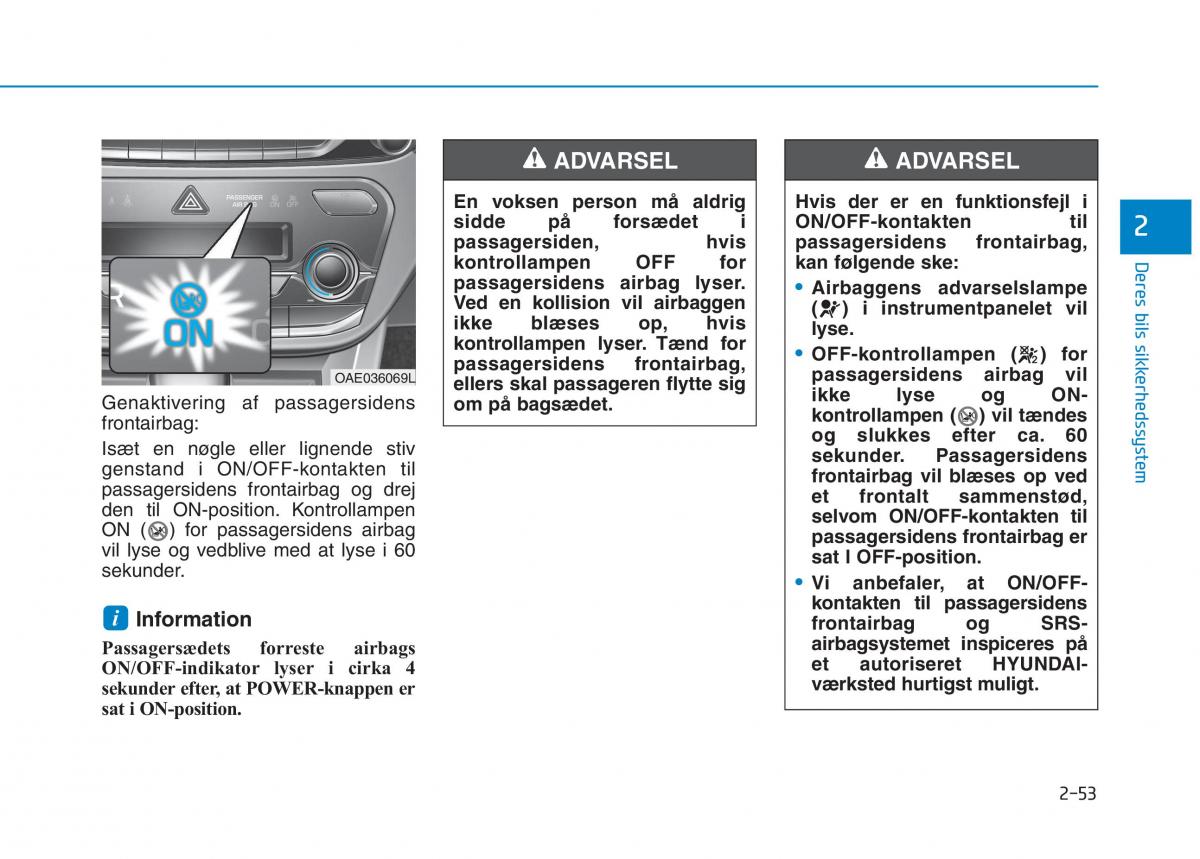 Hyundai Ioniq Electric Bilens instruktionsbog / page 127