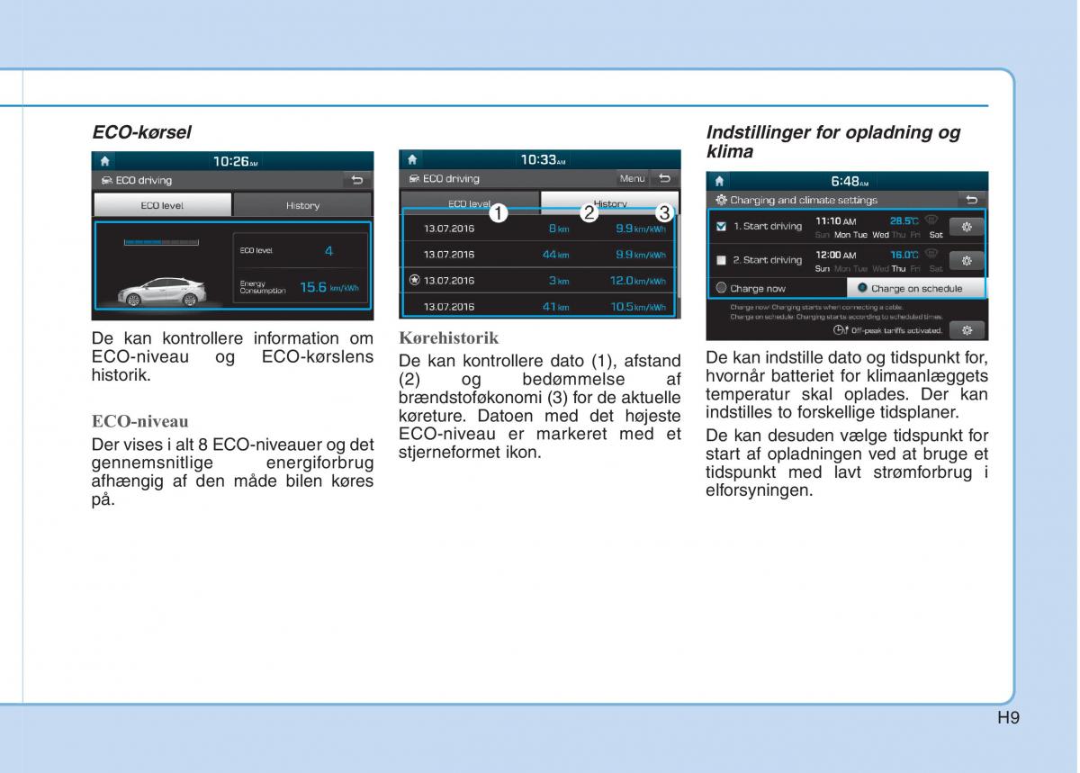 Hyundai Ioniq Electric Bilens instruktionsbog / page 16