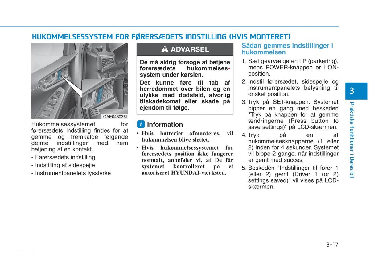 Hyundai Ioniq Electric Bilens instruktionsbog / page 160