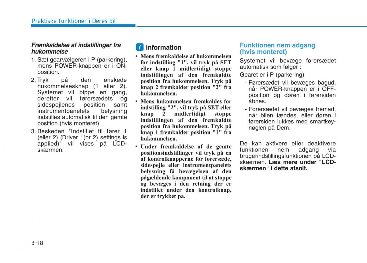 Hyundai Ioniq Electric Bilens instruktionsbog / page 161