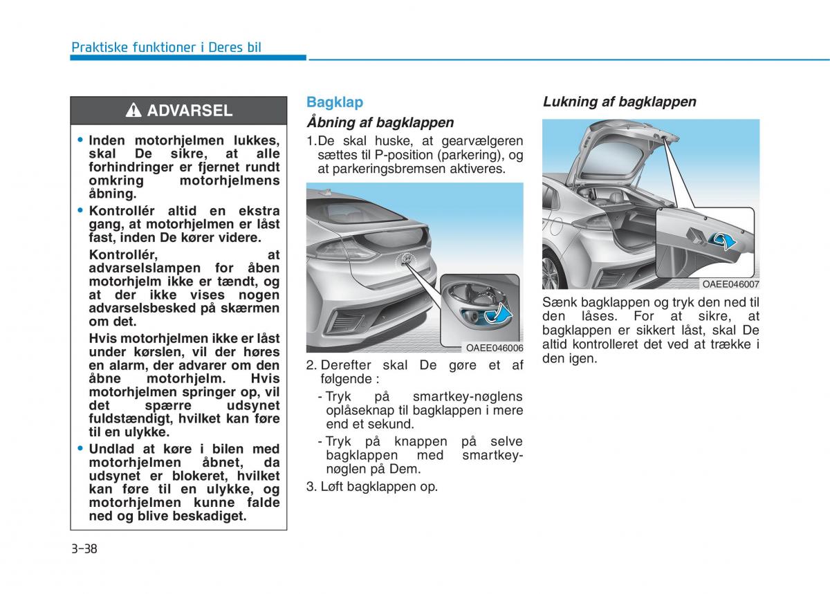 Hyundai Ioniq Electric Bilens instruktionsbog / page 181