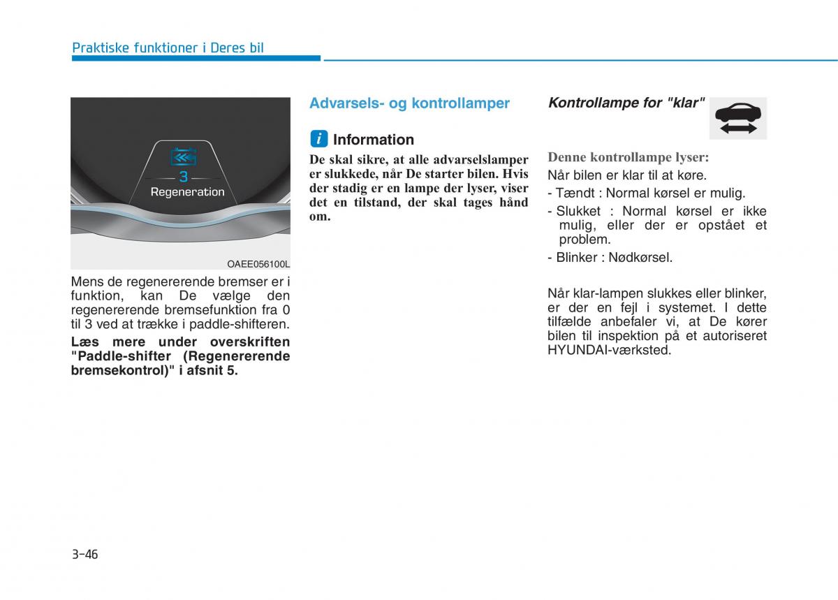 Hyundai Ioniq Electric Bilens instruktionsbog / page 189