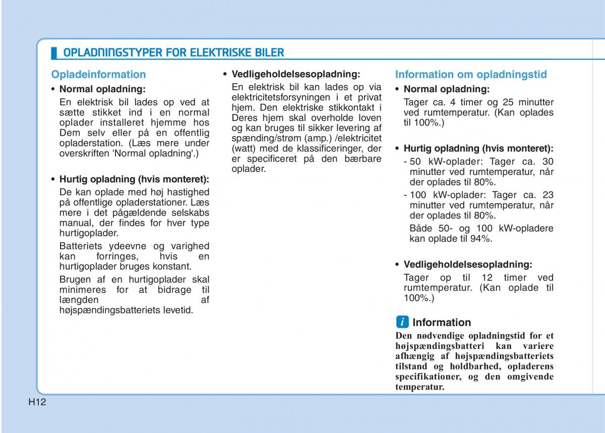 Hyundai Ioniq Electric Bilens instruktionsbog / page 19