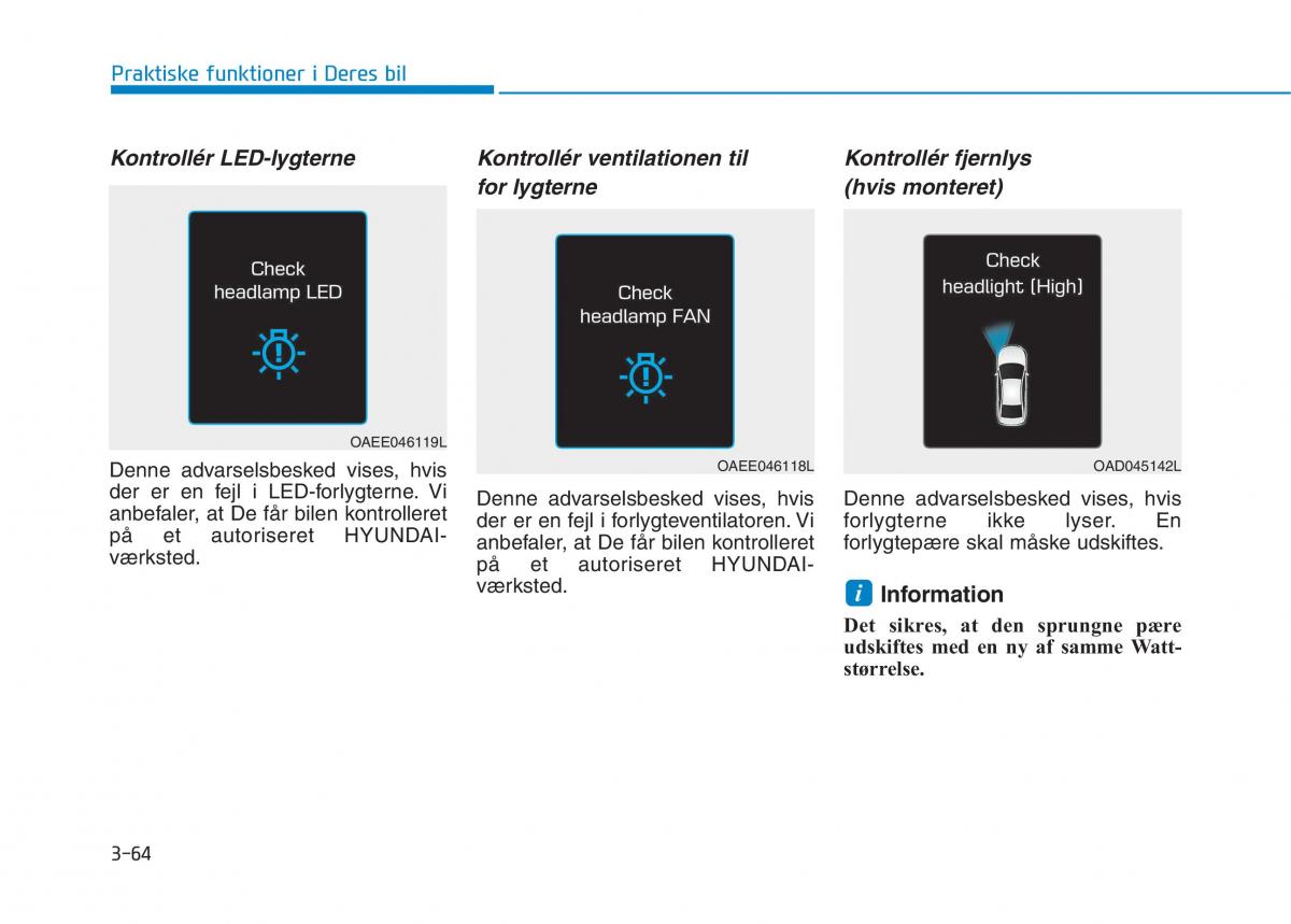 Hyundai Ioniq Electric Bilens instruktionsbog / page 207