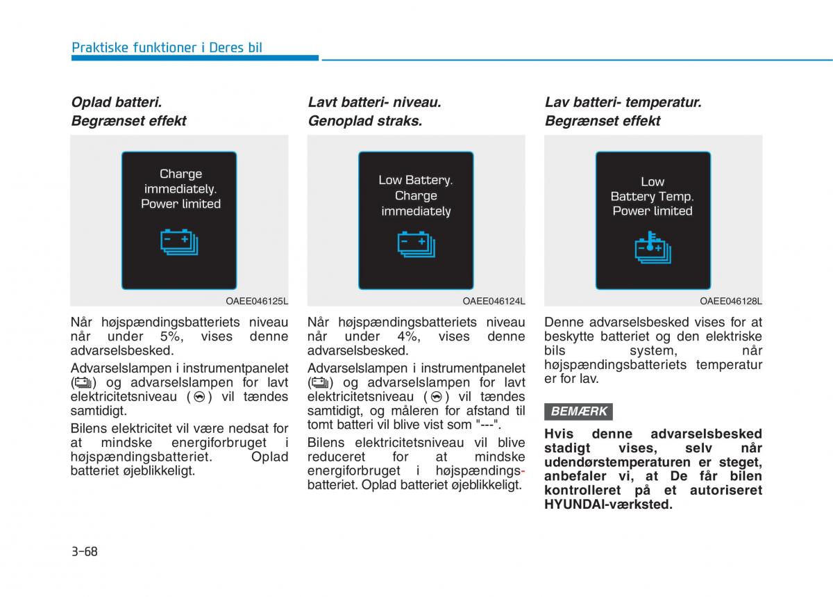 Hyundai Ioniq Electric Bilens instruktionsbog / page 211