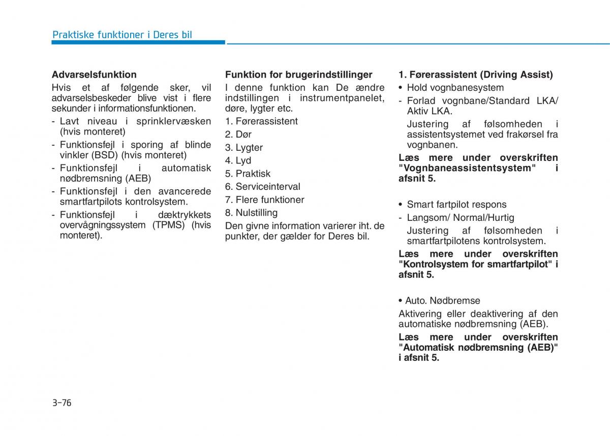 Hyundai Ioniq Electric Bilens instruktionsbog / page 219