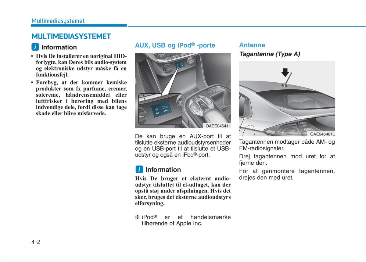 Hyundai Ioniq Electric Bilens instruktionsbog / page 286