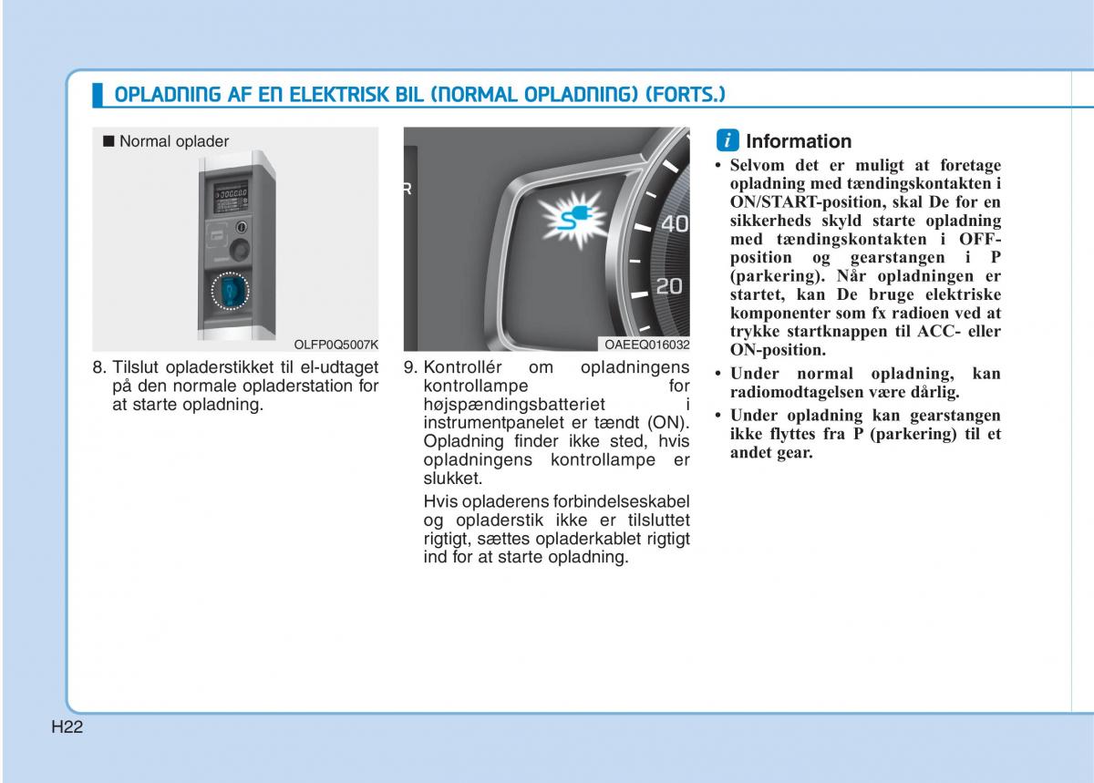 Hyundai Ioniq Electric Bilens instruktionsbog / page 29