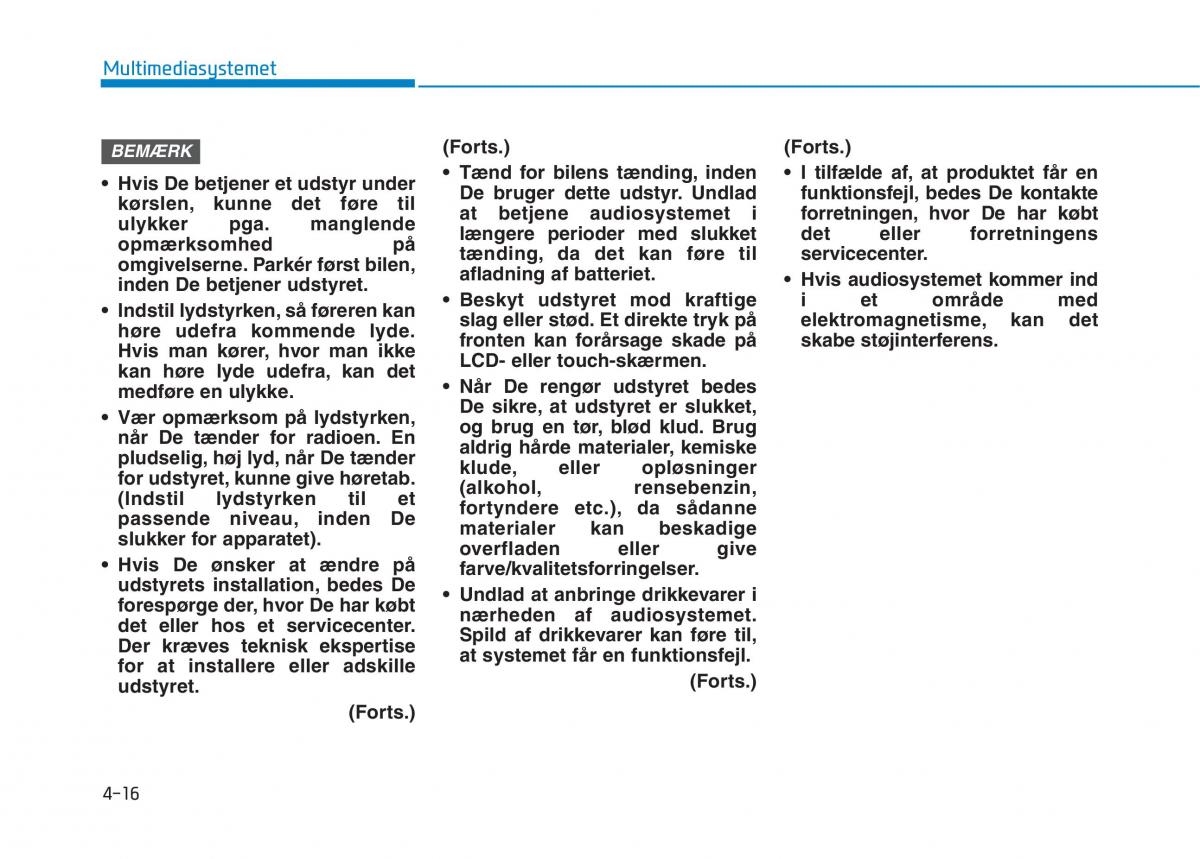 Hyundai Ioniq Electric Bilens instruktionsbog / page 300