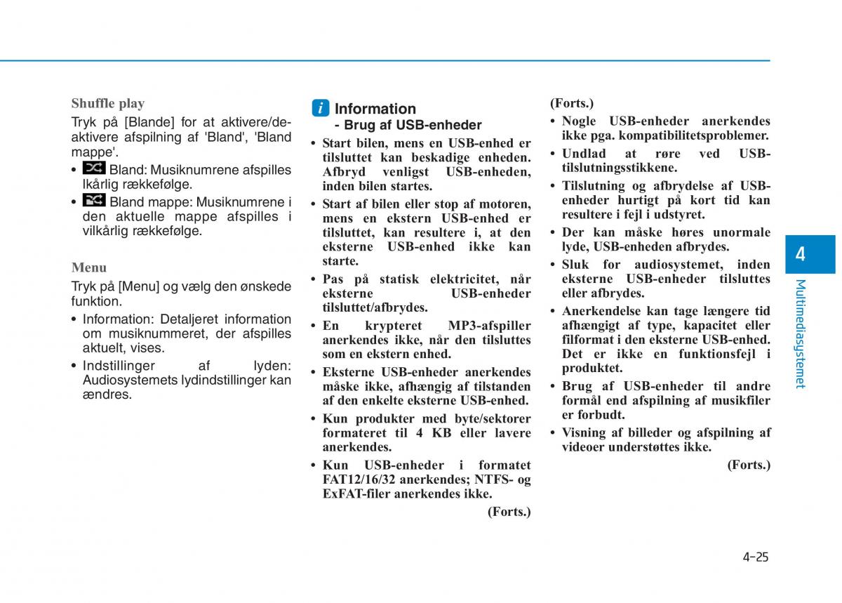 Hyundai Ioniq Electric Bilens instruktionsbog / page 309