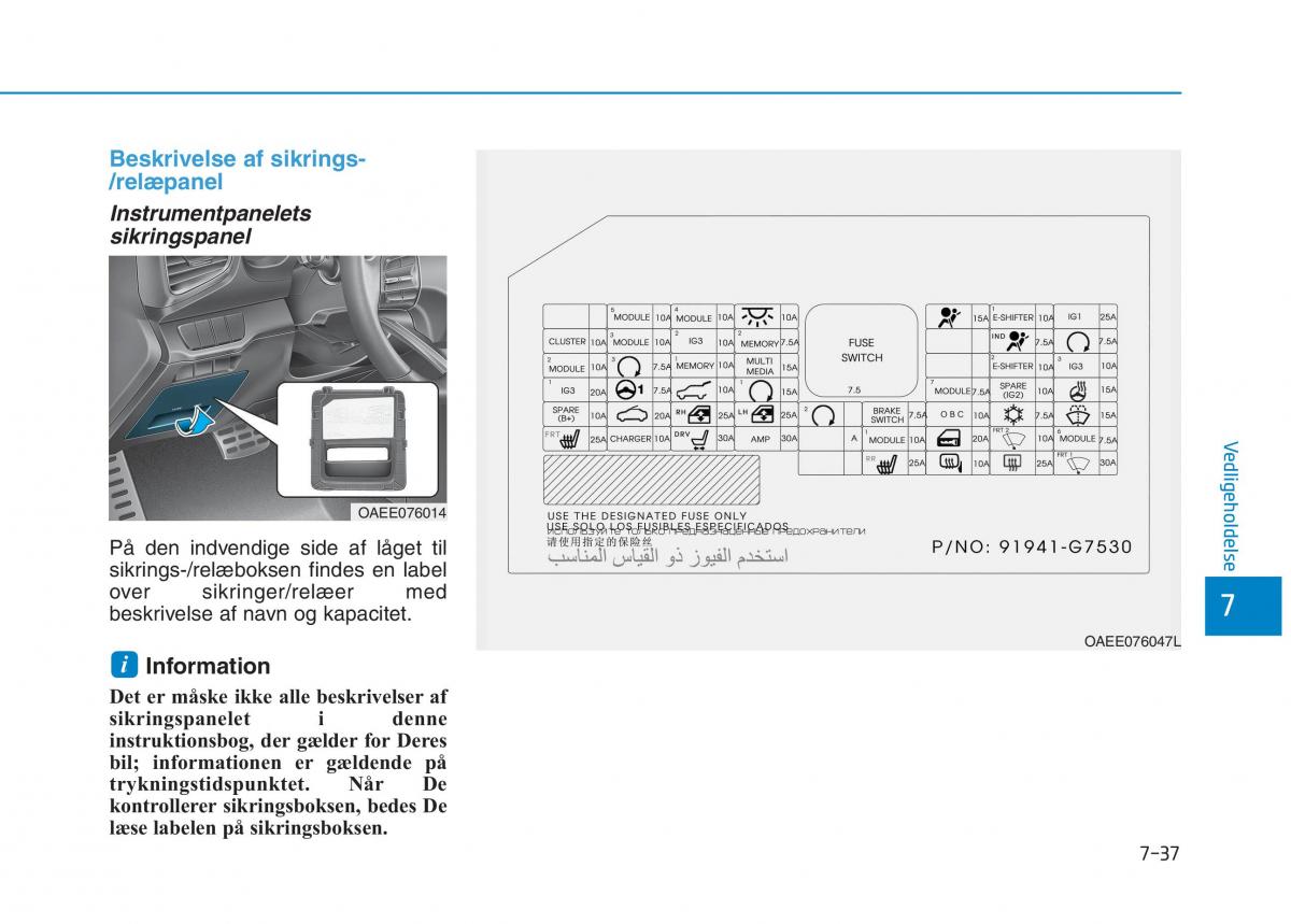 Hyundai Ioniq Electric Bilens instruktionsbog / page 498