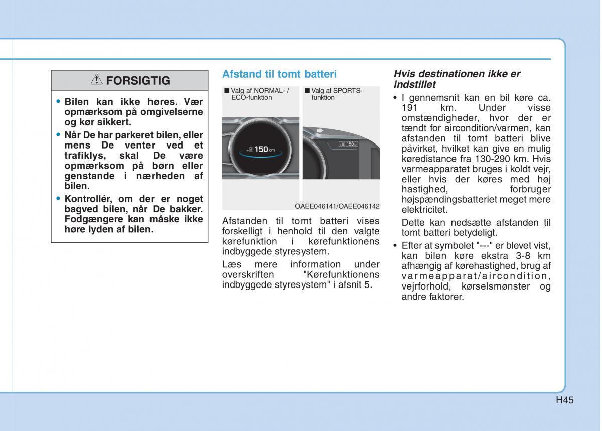 Hyundai Ioniq Electric Bilens instruktionsbog / page 52