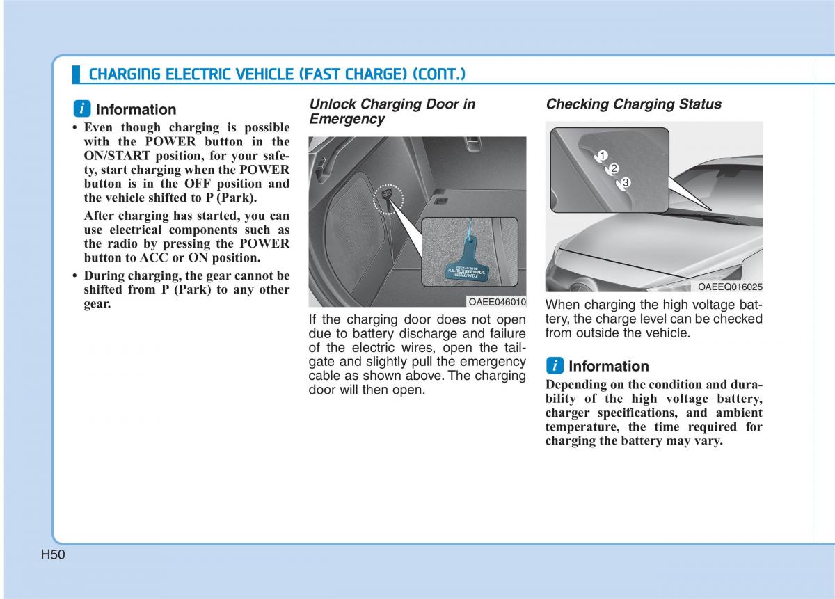 Hyundai Ioniq Electric owners manual / page 57