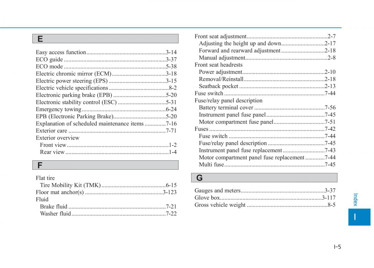 Hyundai Ioniq Electric owners manual / page 574