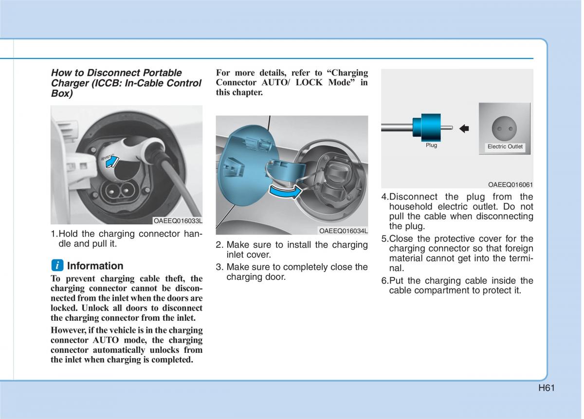 Hyundai Ioniq Electric owners manual / page 68