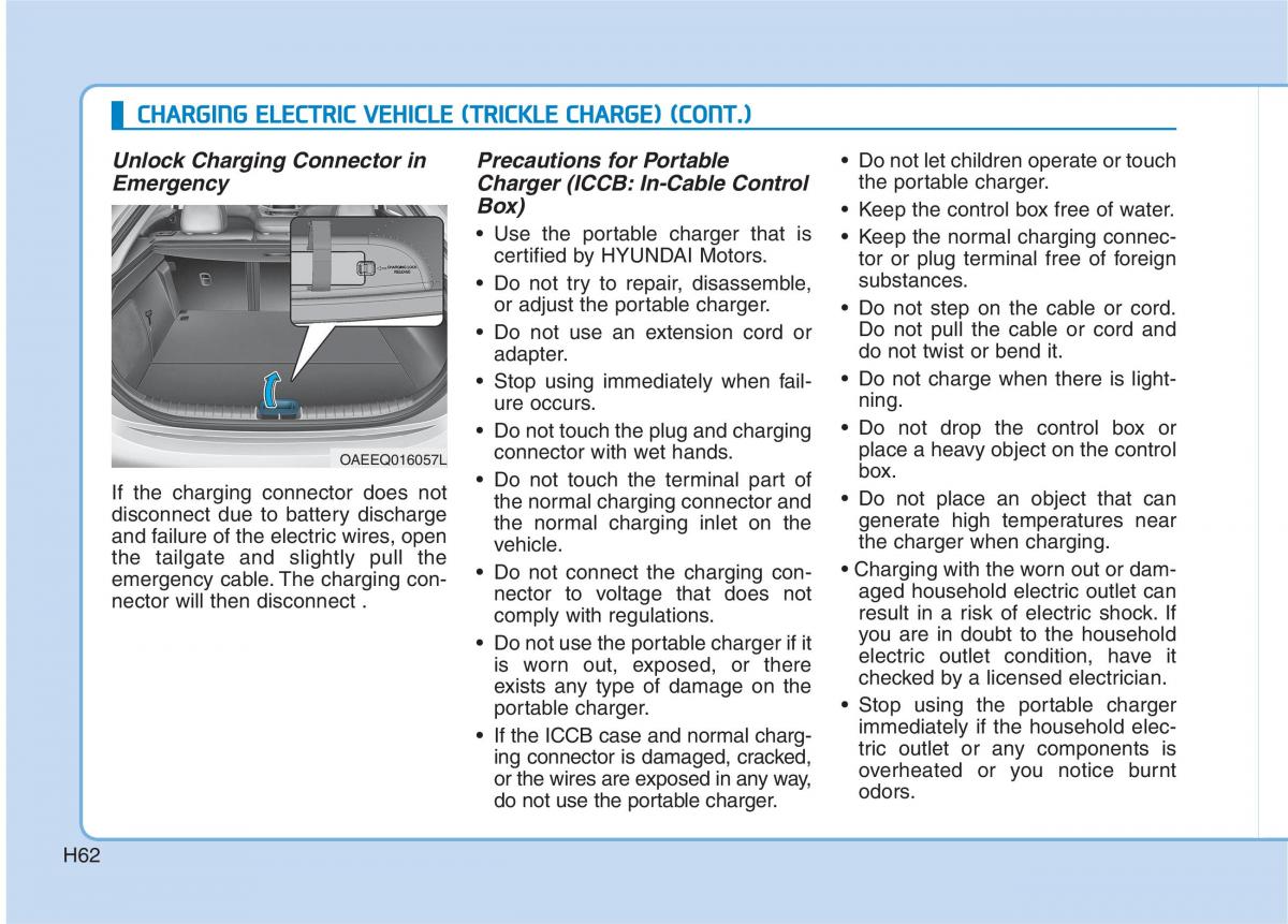 Hyundai Ioniq Electric owners manual / page 69