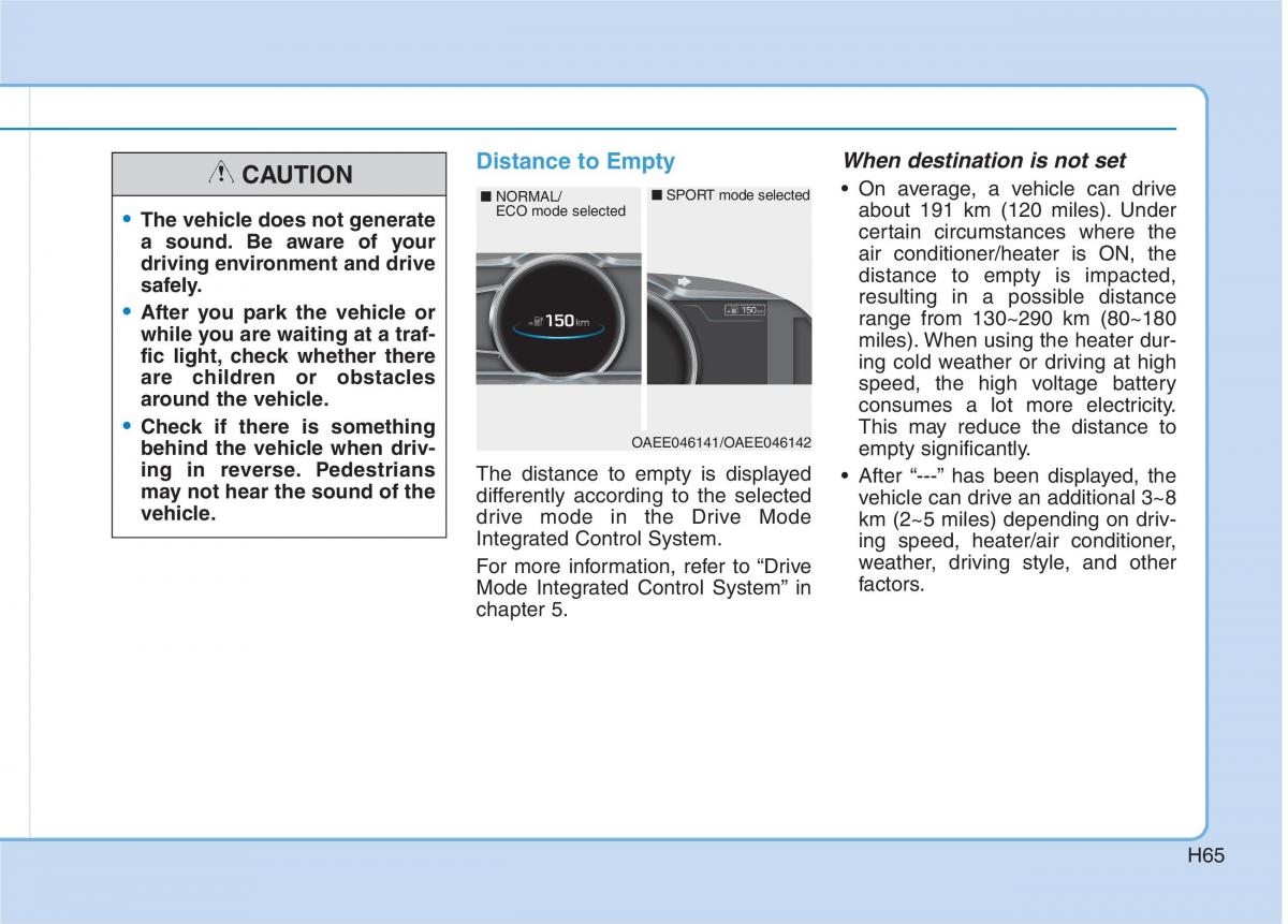 Hyundai Ioniq Electric owners manual / page 72