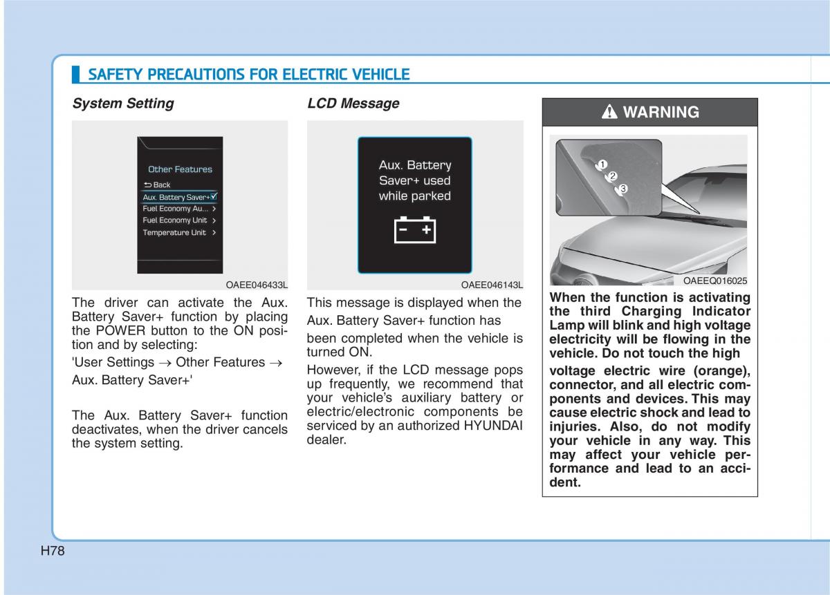 Hyundai Ioniq Electric owners manual / page 85