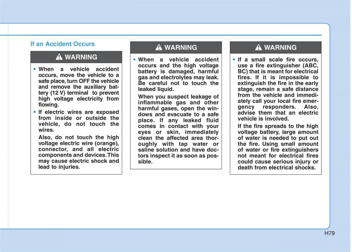 Hyundai Ioniq Electric owners manual / page 86