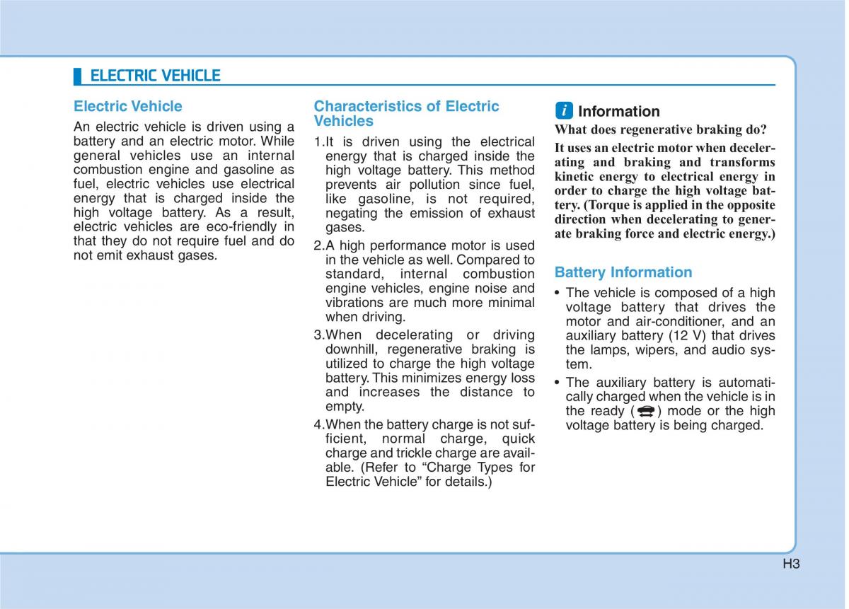 Hyundai Ioniq Electric owners manual / page 10