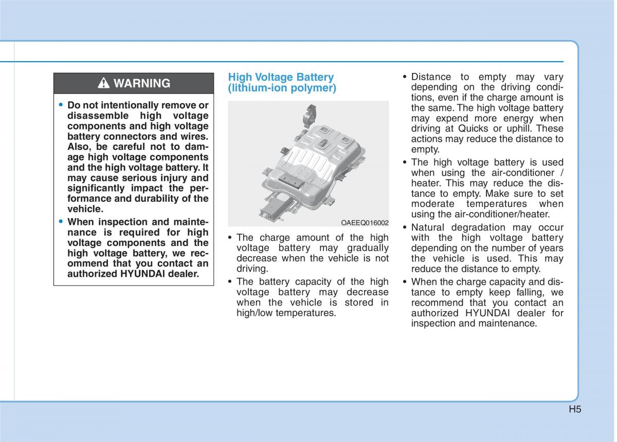 Hyundai Ioniq Electric owners manual / page 12