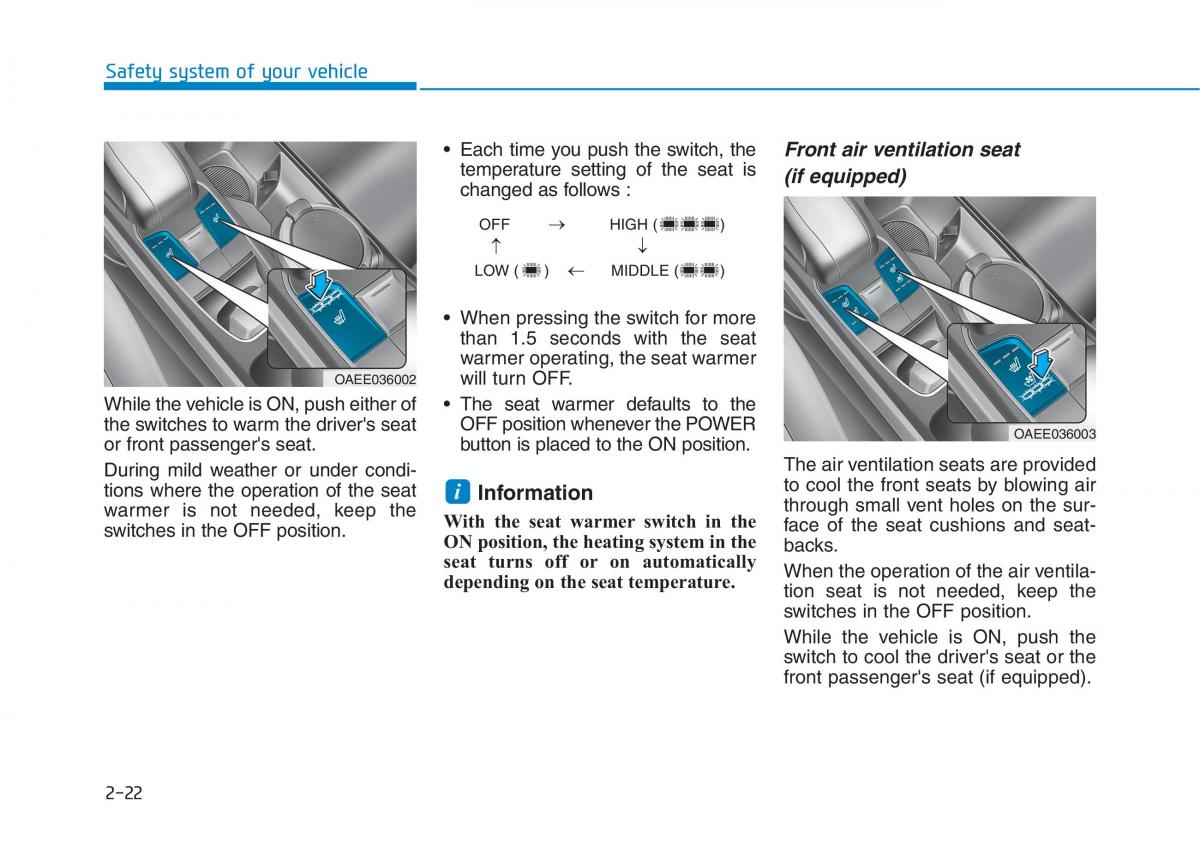 Hyundai Ioniq Electric owners manual / page 120