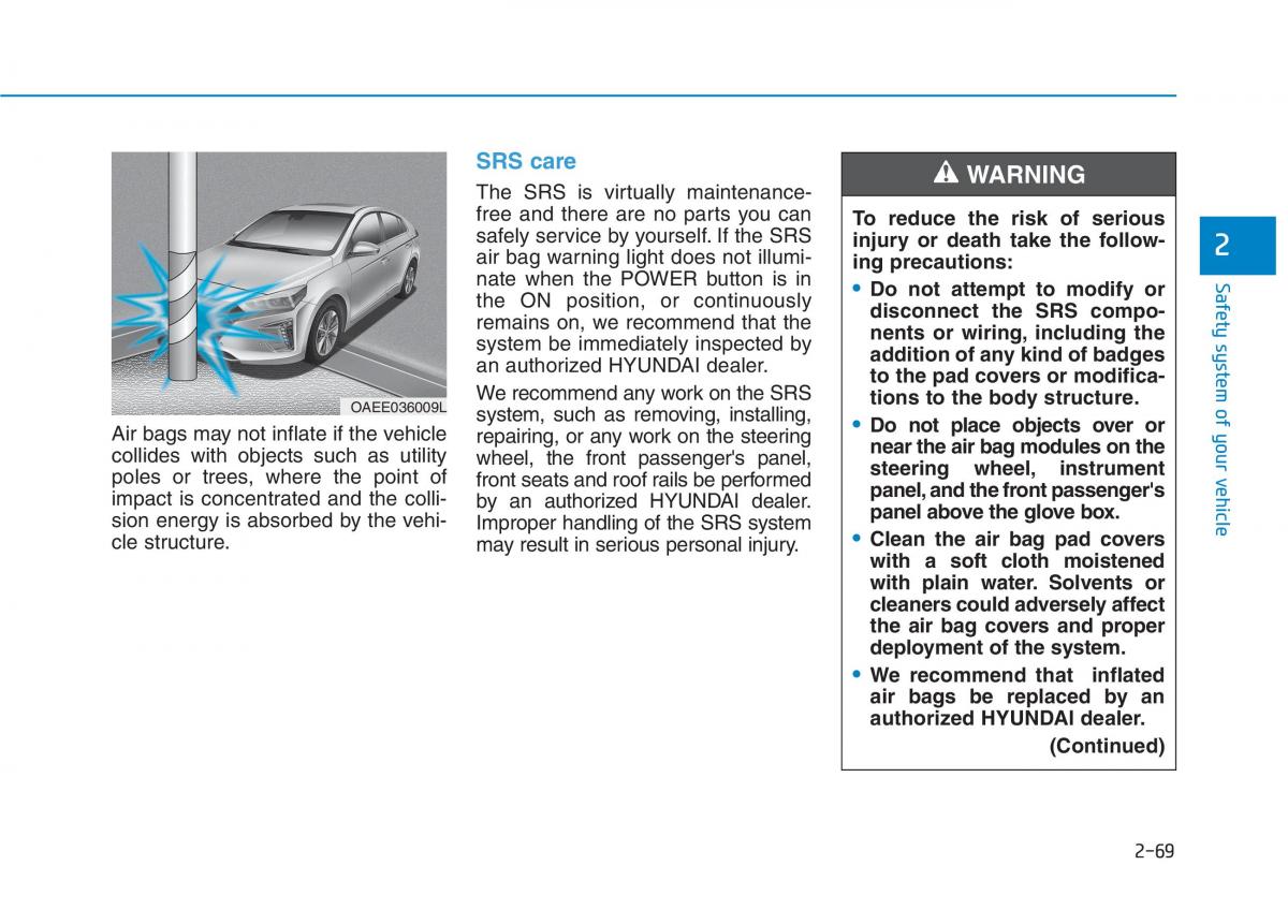 Hyundai Ioniq Electric owners manual / page 167