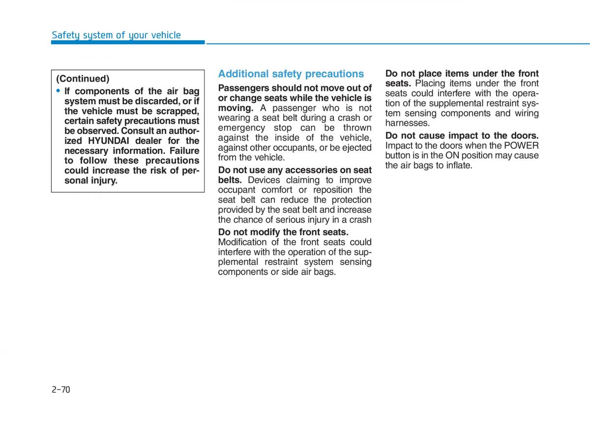 Hyundai Ioniq Electric owners manual / page 168