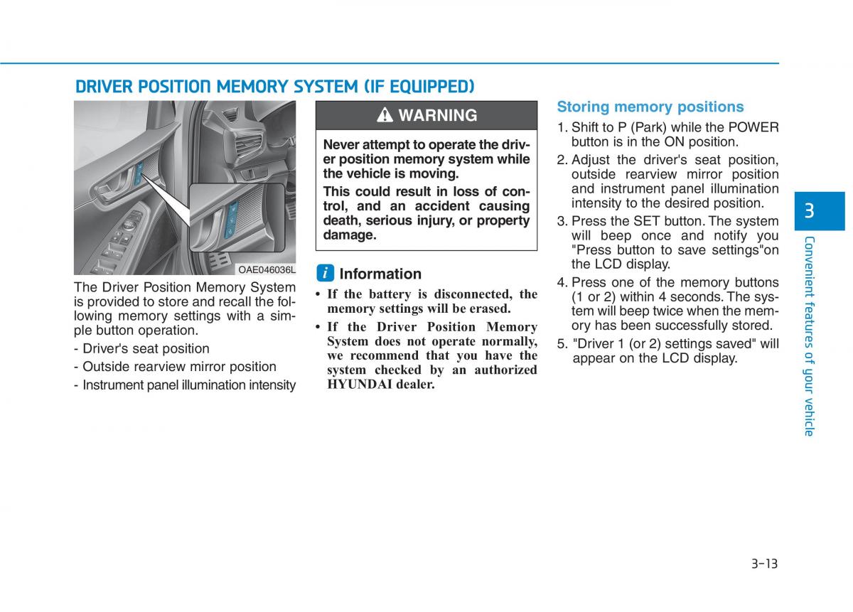 Hyundai Ioniq Electric owners manual / page 182