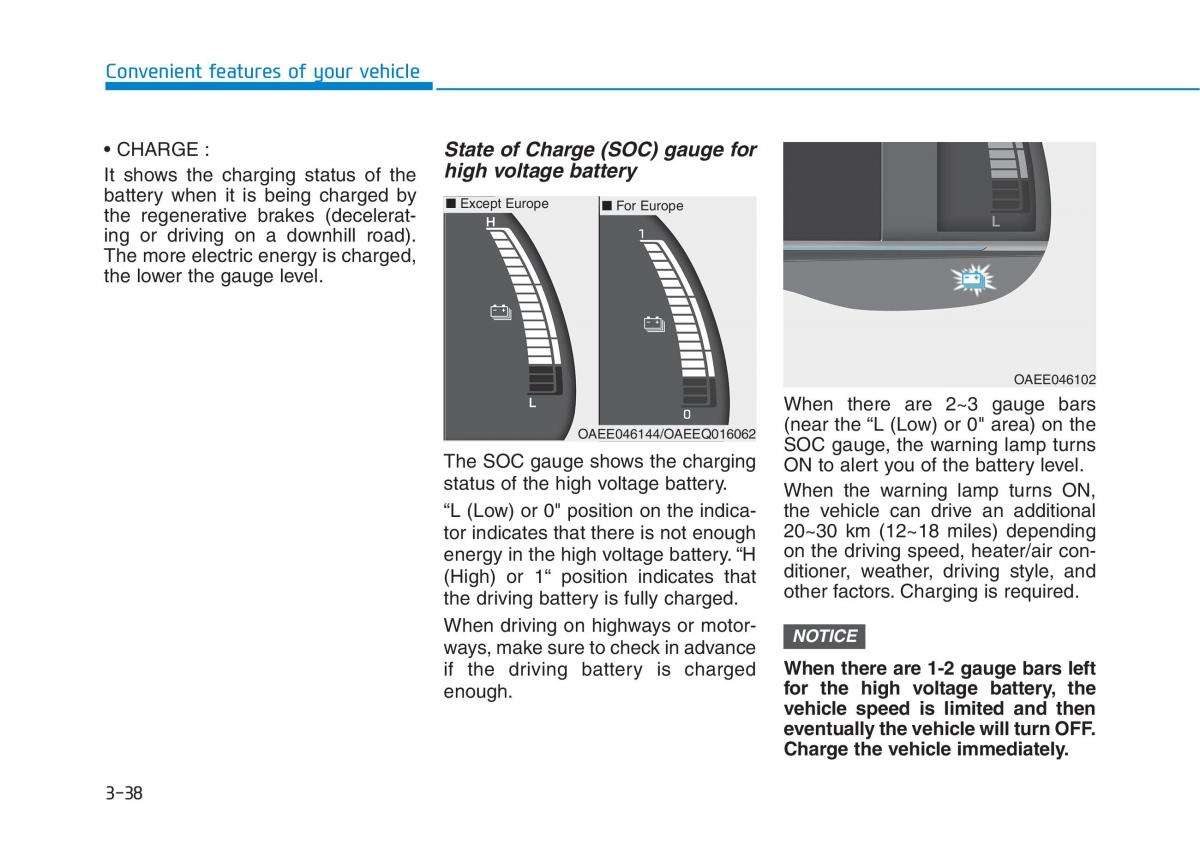 Hyundai Ioniq Electric owners manual / page 207