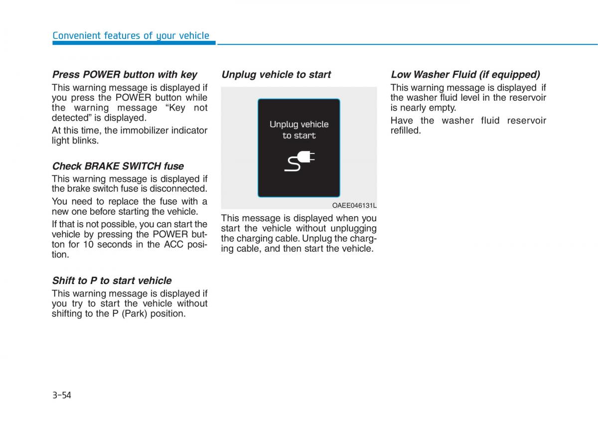 Hyundai Ioniq Electric owners manual / page 223