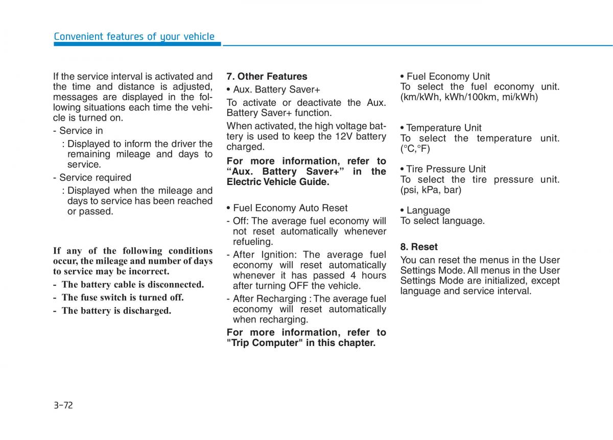 Hyundai Ioniq Electric owners manual / page 241