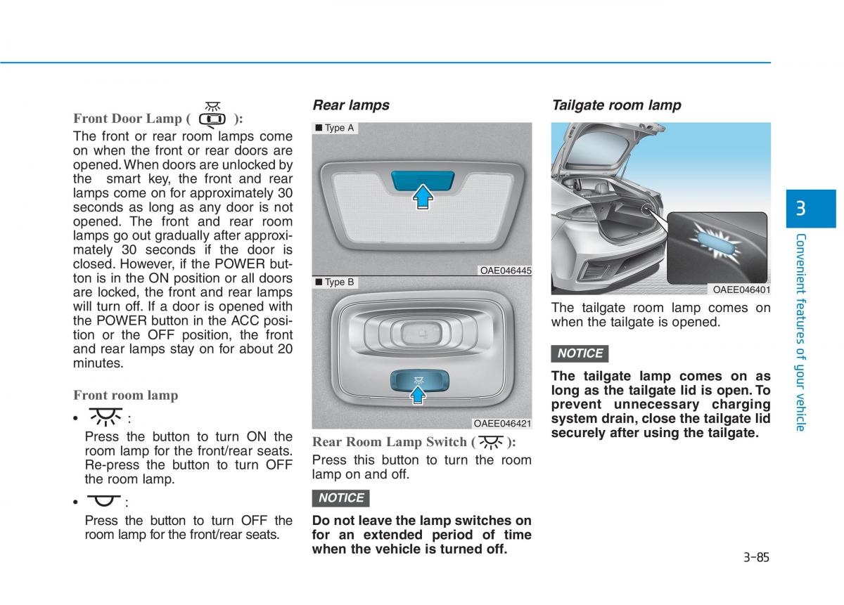 Hyundai Ioniq Electric owners manual / page 254