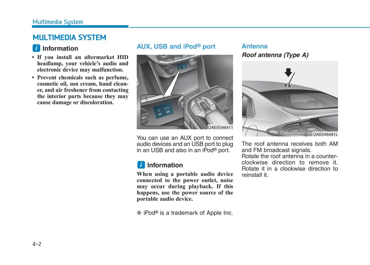 Hyundai Ioniq Electric owners manual / page 298