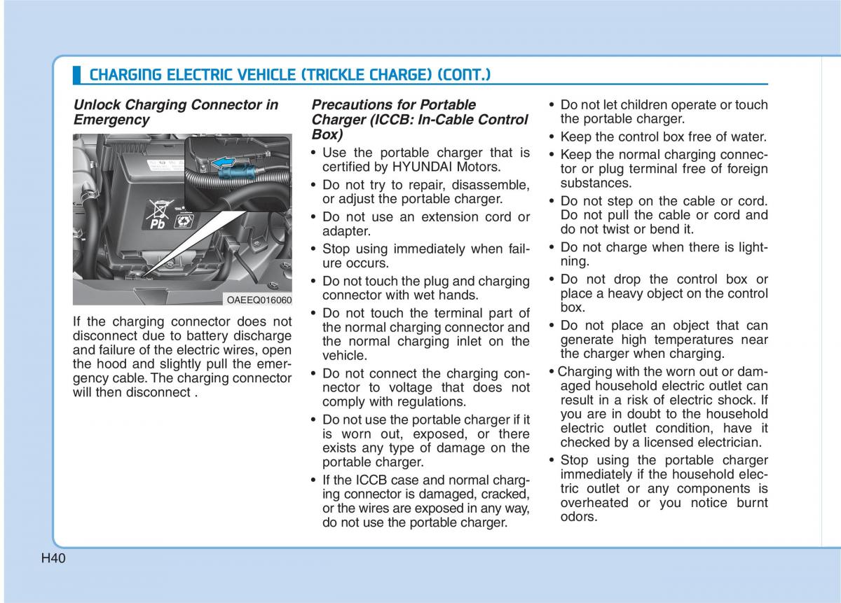 Hyundai Ioniq Electric owners manual / page 47