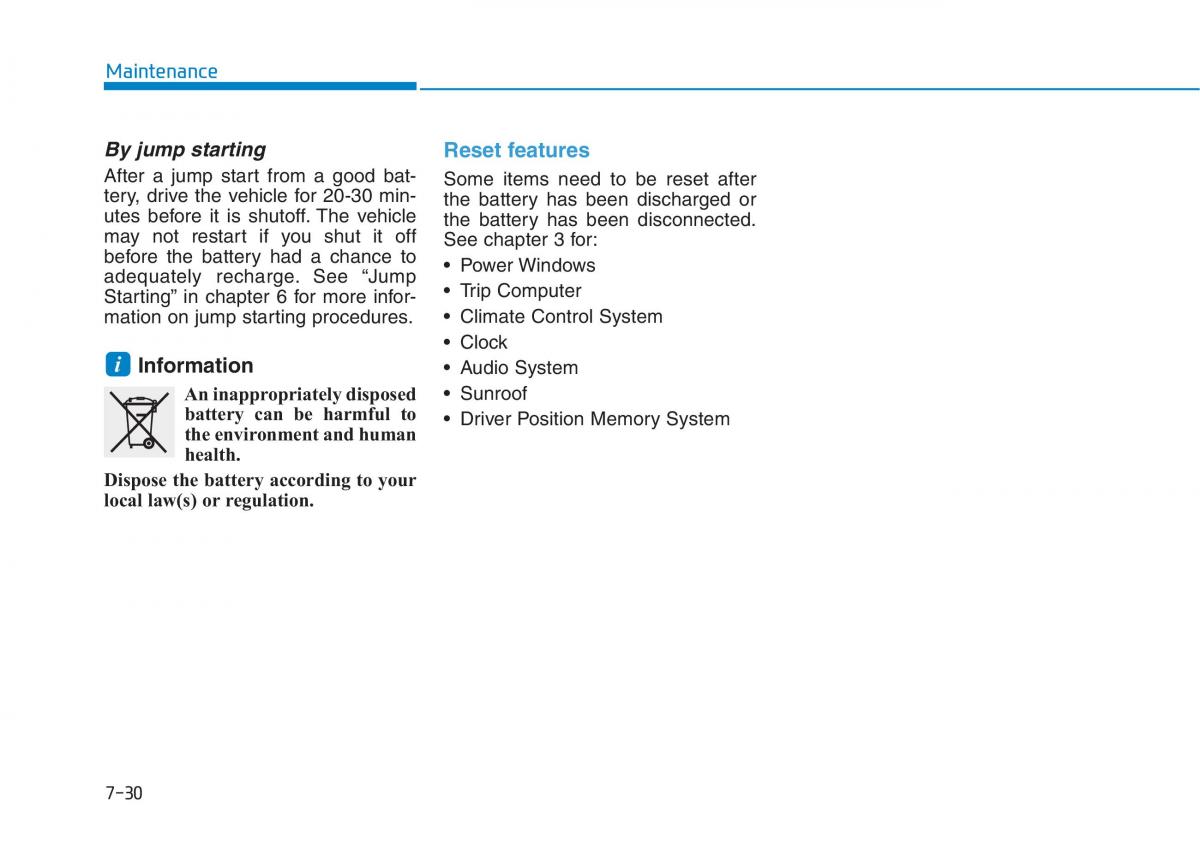 Hyundai Ioniq Electric owners manual / page 496