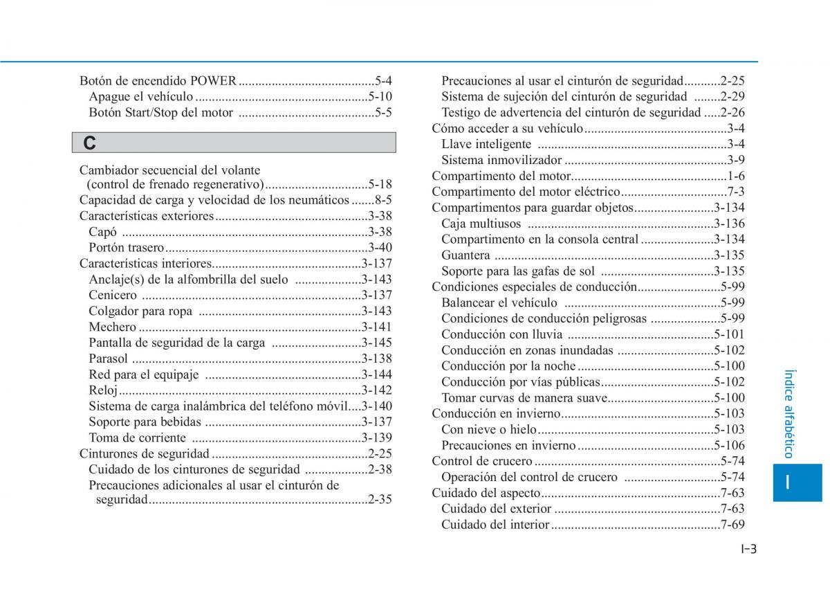 Hyundai Ioniq Electric manual del propietario / page 564