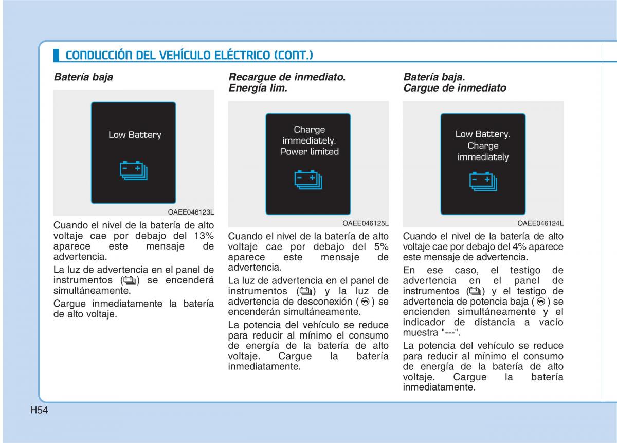 Hyundai Ioniq Electric manual del propietario / page 61