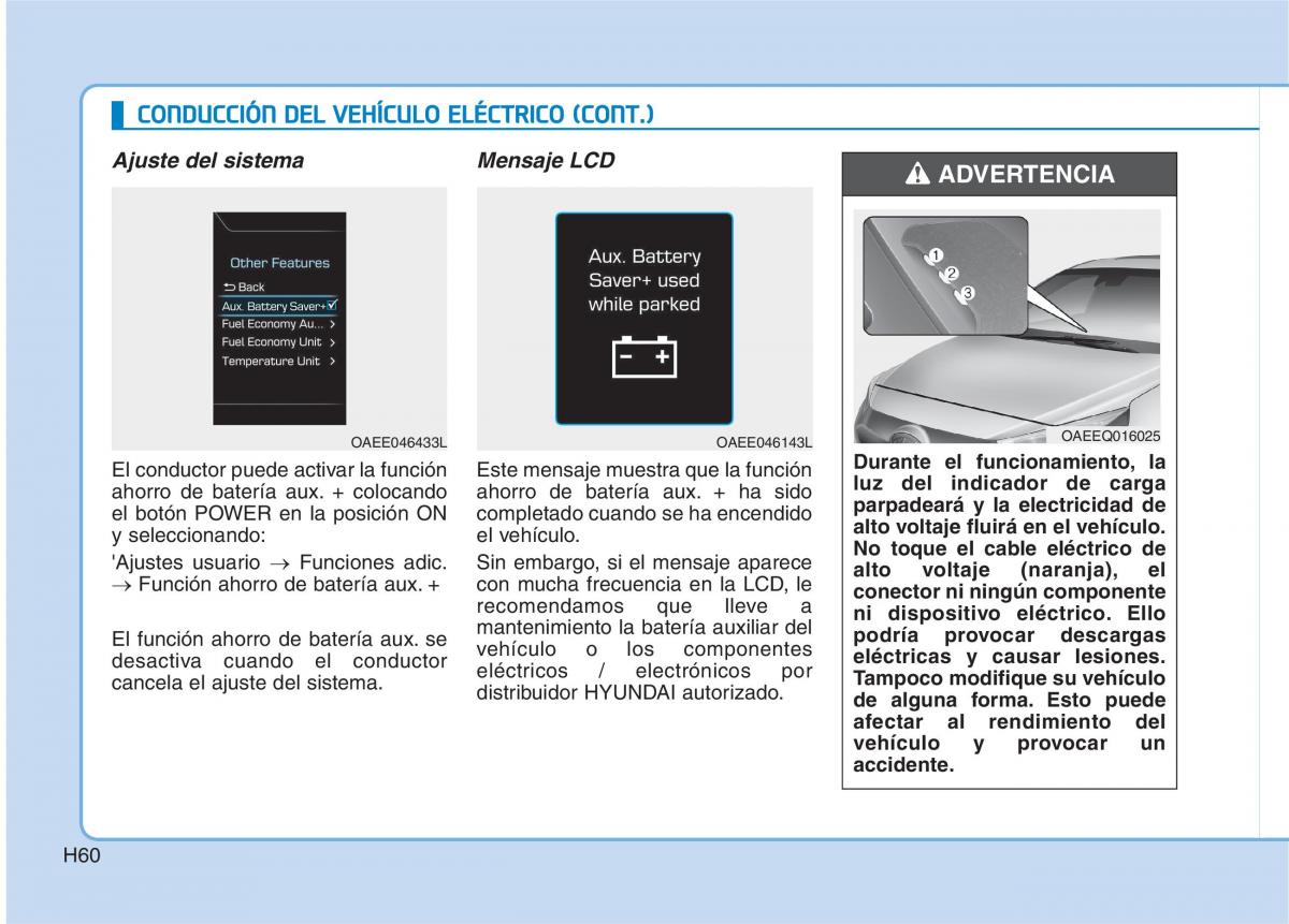 Hyundai Ioniq Electric manual del propietario / page 67