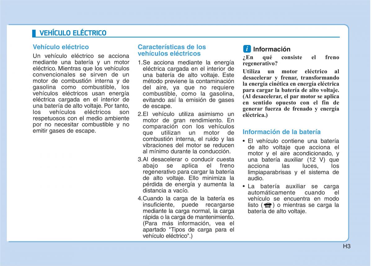 Hyundai Ioniq Electric manual del propietario / page 10