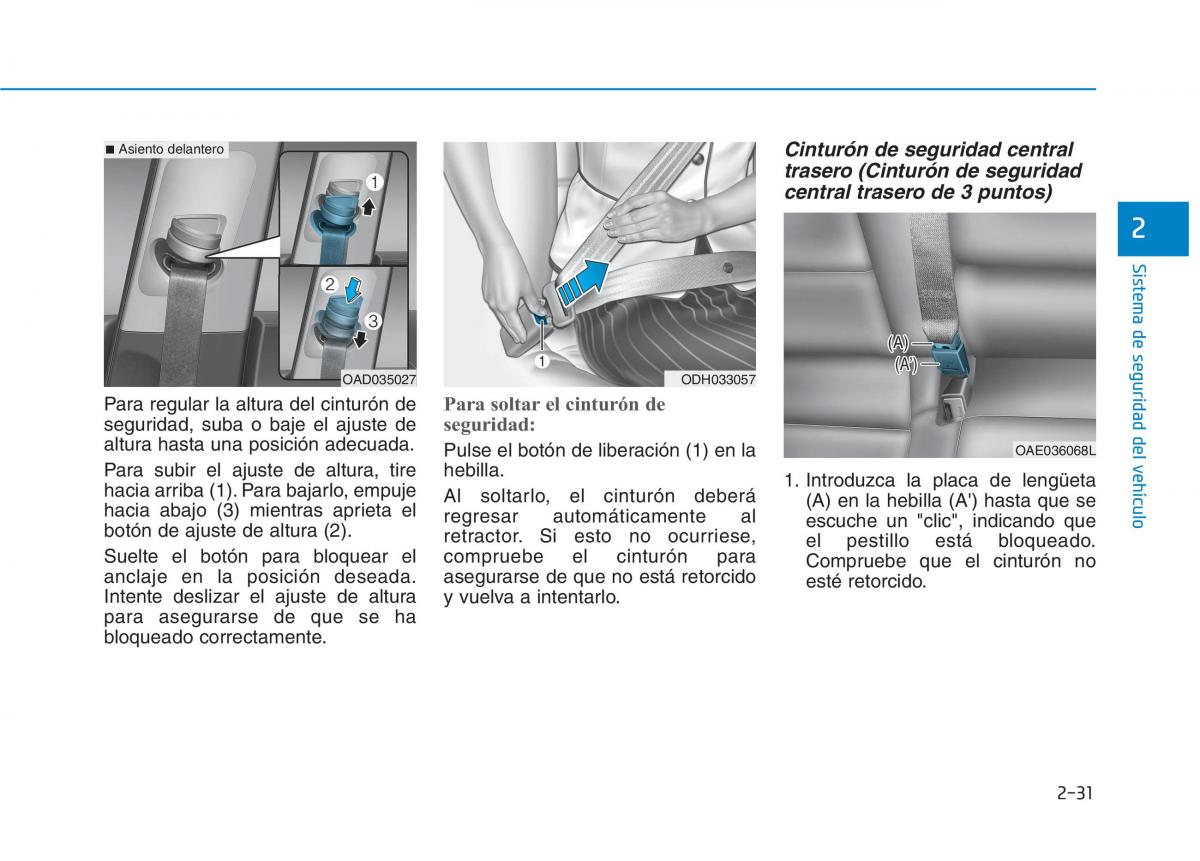 Hyundai Ioniq Electric manual del propietario / page 107