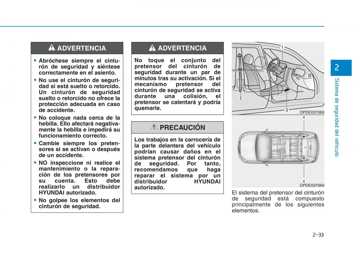 Hyundai Ioniq Electric manual del propietario / page 109