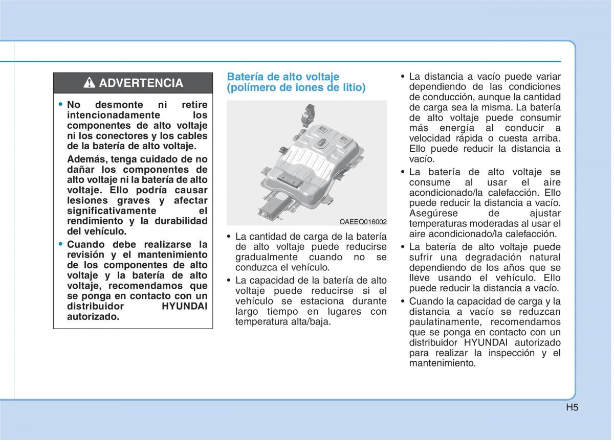 Hyundai Ioniq Electric manual del propietario / page 12