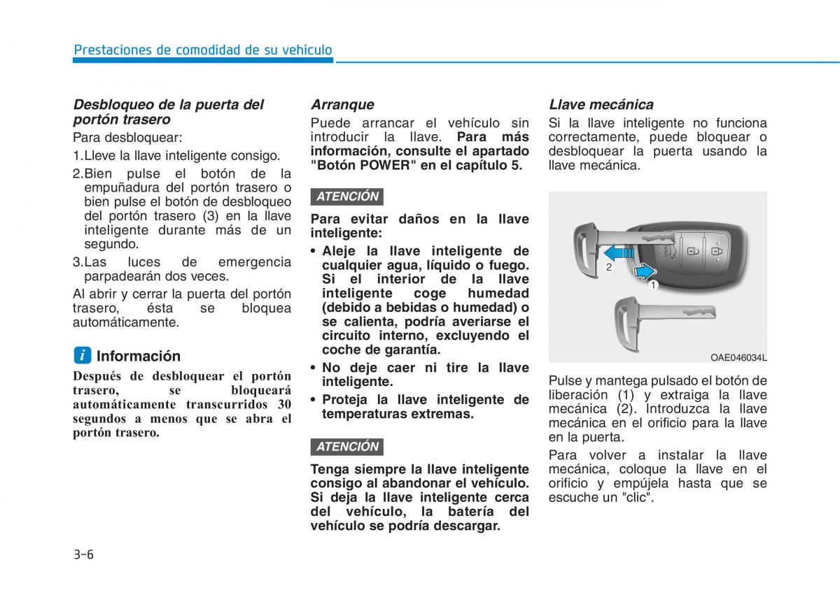 Hyundai Ioniq Electric manual del propietario / page 156