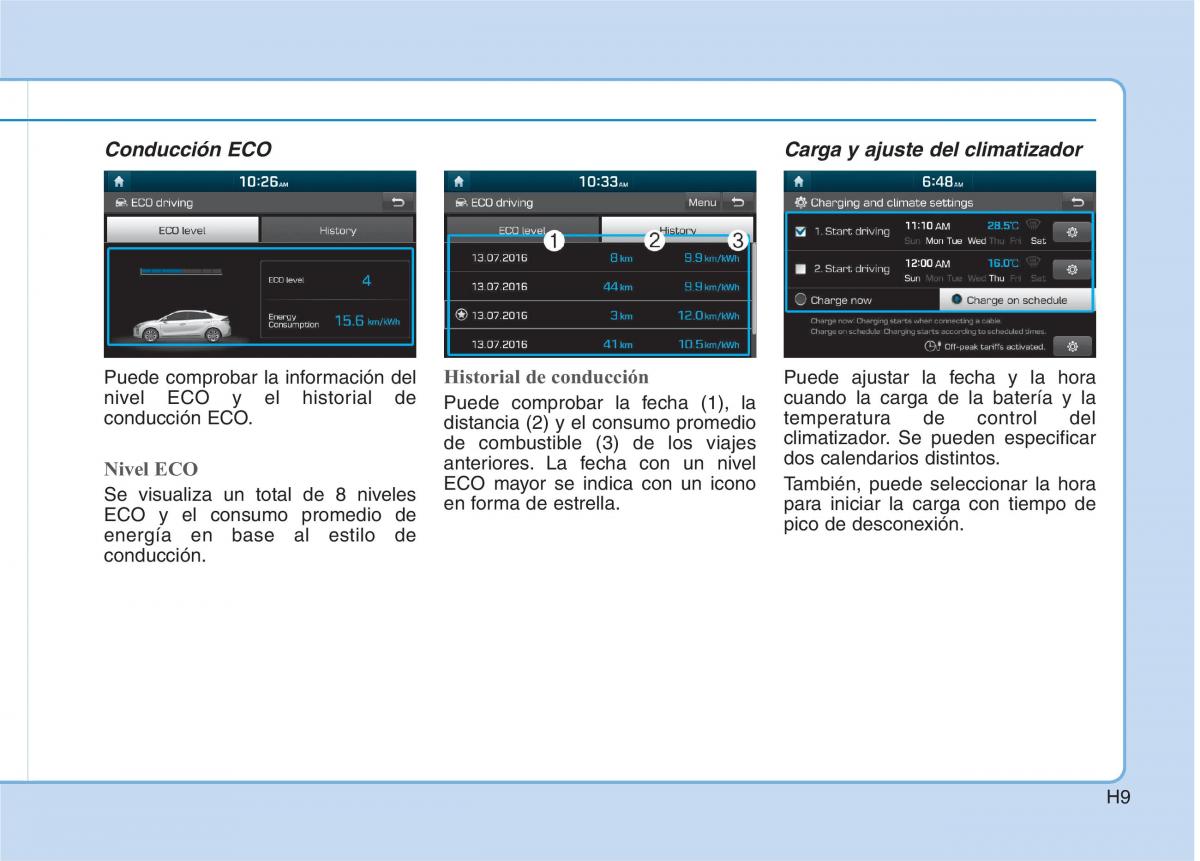 Hyundai Ioniq Electric manual del propietario / page 16