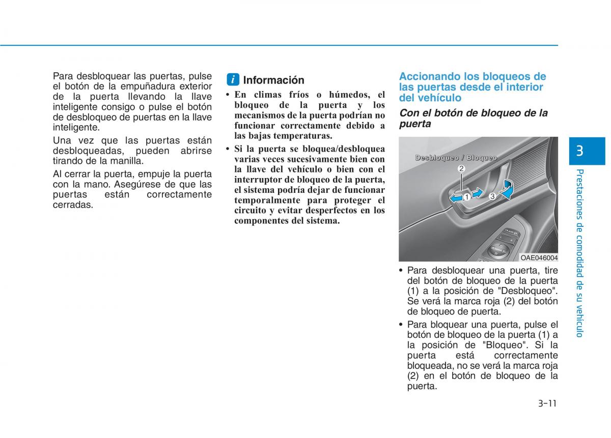 Hyundai Ioniq Electric manual del propietario / page 161